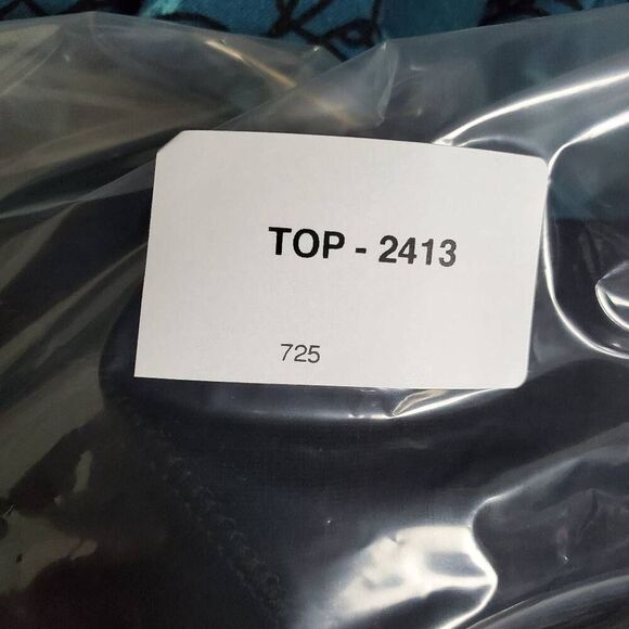 Black Sheer Hem Layered Short Sleeve Tunic Size M (Made to Make You Feel Pretty) - Picture 8 of 8